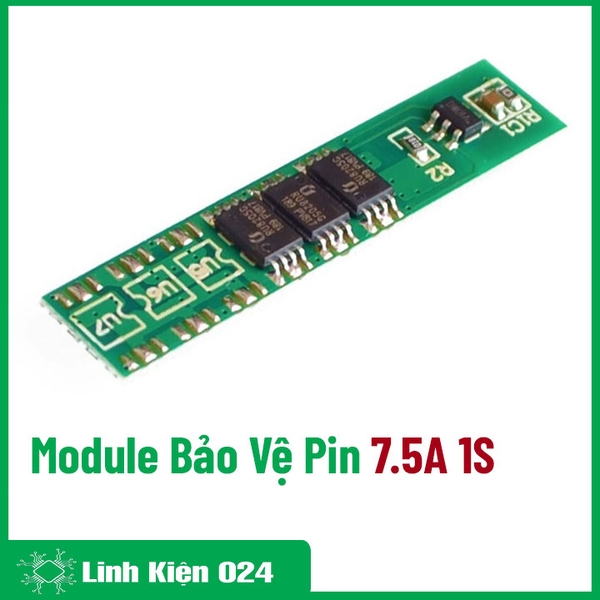 Module Bảo Vệ Quá Dòng Quá Áp Pin 18650 3.7V 7.5A 1S (K2I14-3)