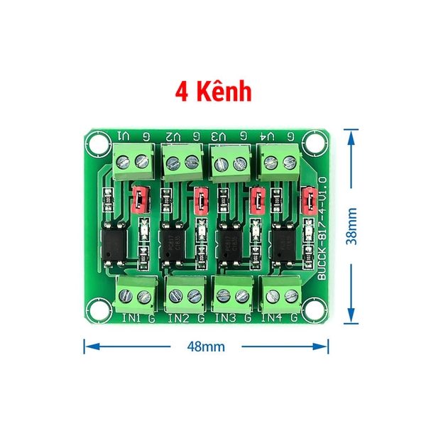 Module Cách Li Quang PC817 4 Kênh (K4C16)