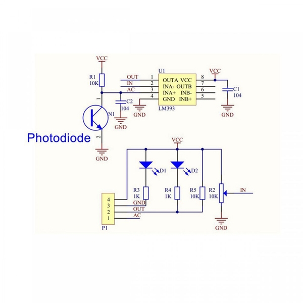 Module Cảm Biến Ánh Sáng Photodiode (K3B14)