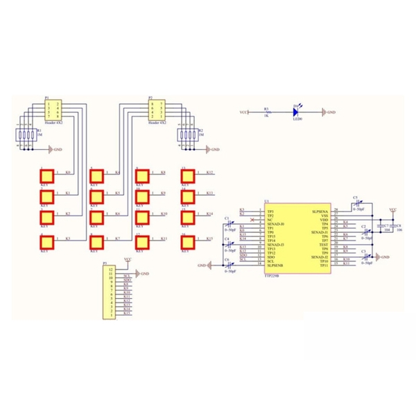 Module Cảm Biến Chạm TTP229 16 Phím (K3D14-1)