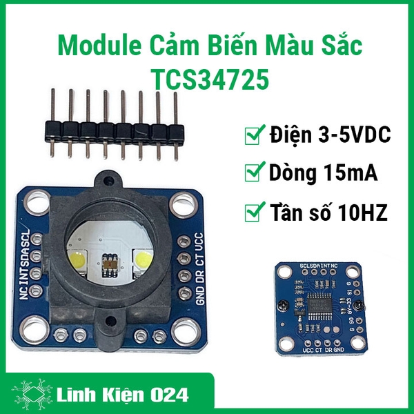 Module Cảm Biến Màu Sắc TCS34725 Giao Tiếp I2C Và UART (K3F10)