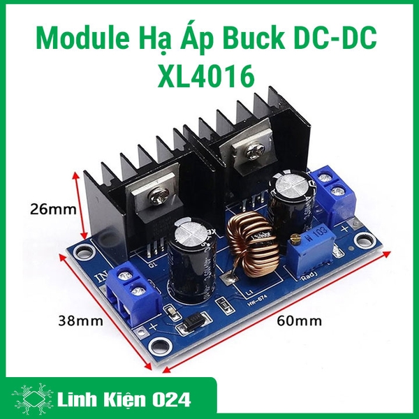 Module Hạ Áp Buck DC-DC XL4016 Vin 4-38V Vout 1.25-36V 8A V1 (K2F1)