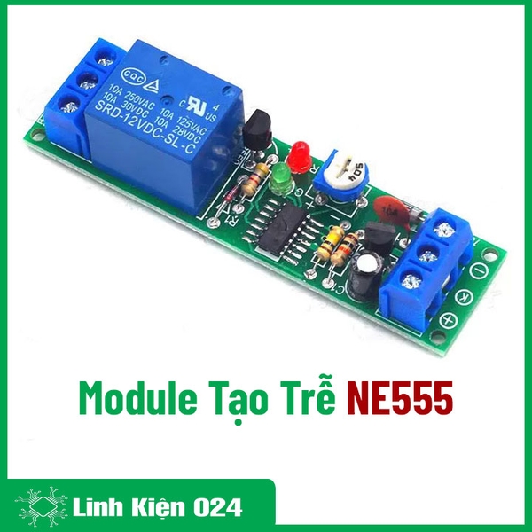 Module Tạo Trễ NE555 Đóng Cắt Relay 5VDC Thời Gian 0-60s (K4E1)