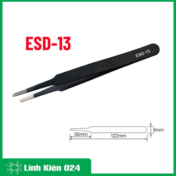 Nhíp Kẹp Linh Kiện Điện Tử Vetus ESD-13 Chân To Cao Cấp