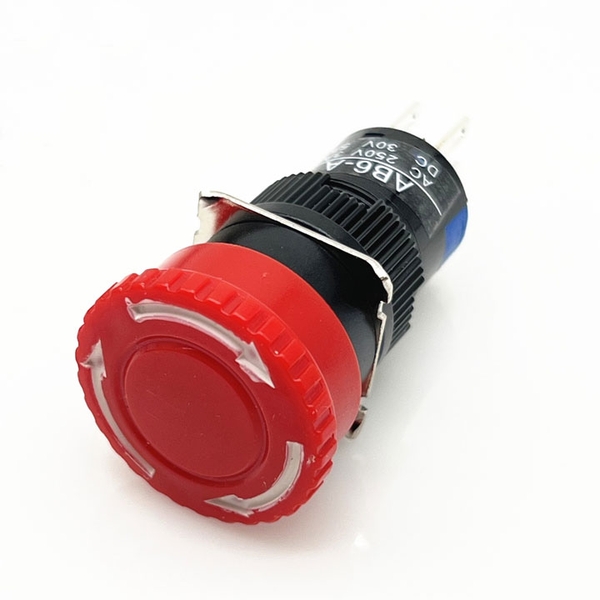 Nút Dừng Khẩn Cấp 16mm LAY16-11ZS 250V 1A 3 Chân 1 Thường Mở 1 Thường Đóng (k5f9)