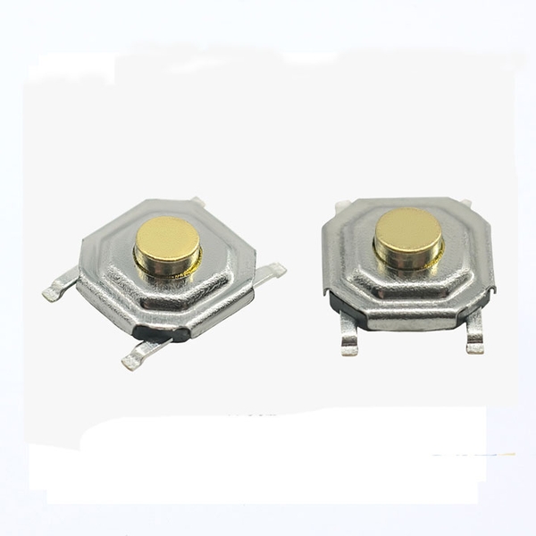 Nút Nhấn 4 Chân SMD 4x4x3mm Đầu Đồng Chống Nước