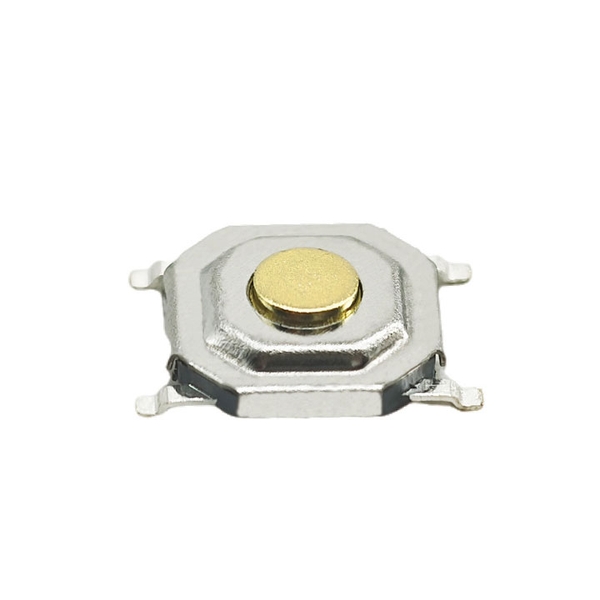 Nút Nhấn 4 Chân SMD 4x4x3mm Đầu Đồng Chống Nước
