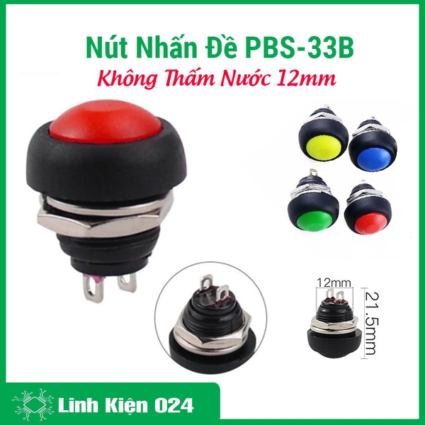 Nút Nhấn Đề PBS-33B Không Thấm Nước 12mm