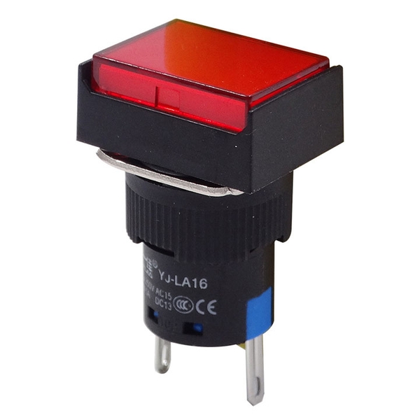 Nút Nhấn Đề Chữ Nhật 220VAC LA16J-11D Nhấn Giữ Có Đèn