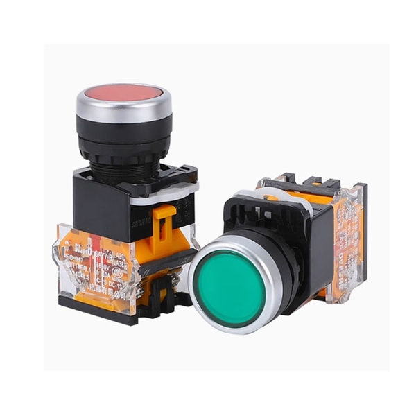 Nút Nhấn Đề Giữ Không Đèn LA38-380V 10A  2 Tiếp Điểm Thường Đóng