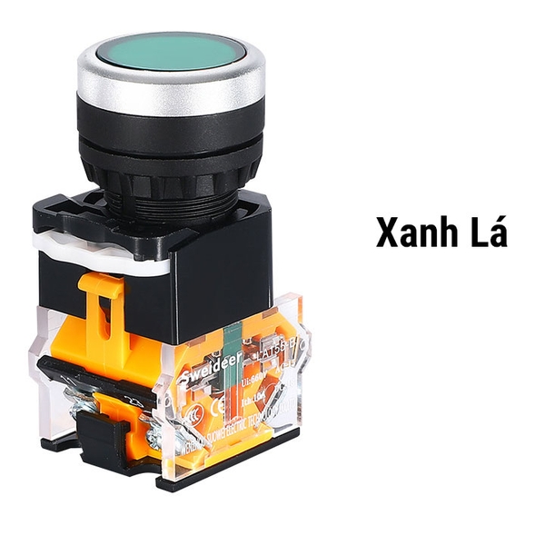 Nút Nhấn Đề Giữ Không Đèn LA38-380V 10A  2 Tiếp Điểm Thường Đóng