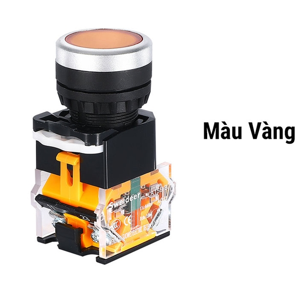 Nút Nhấn Đề Giữ Không Đèn LA38-380V 10A  2 Tiếp Điểm Thường Đóng