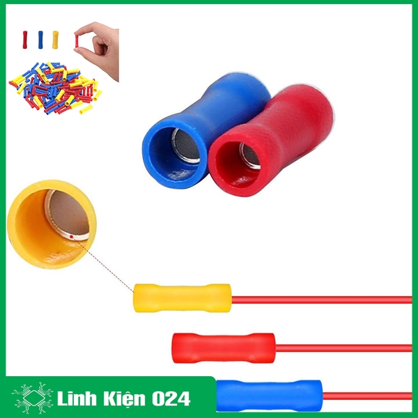 (Gói 100 cái) Ống Nối Đây Điện Thẳng , Cos Nối Dây Điện, BV1.25 / BV 2 / BV5.5