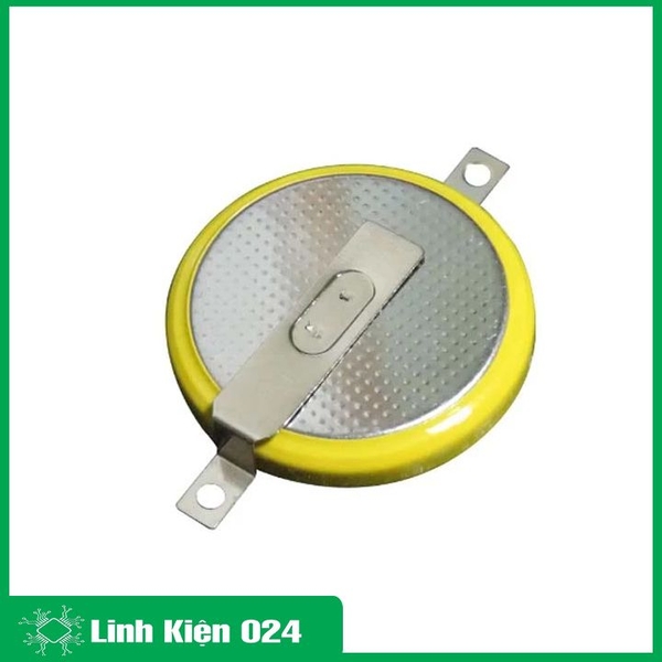 Pin Liền Đế Cr2450 3V Pin Chân Hàn Khoảng Cách  2 Chân 10mm