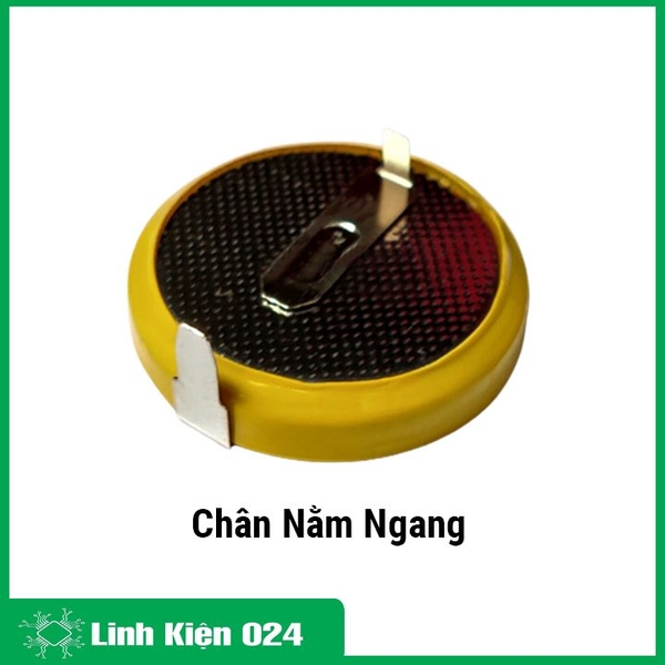 Pin Liền Đế Cr2450 3V Pin Chân Hàn Khoảng Cách  2 Chân 10mm