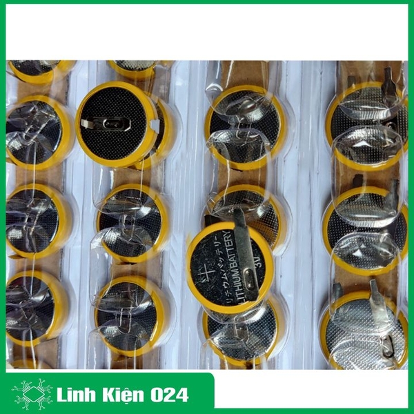 Pin Liền Đế Cr2450 3V Pin Chân Hàn Khoảng Cách  2 Chân 10mm