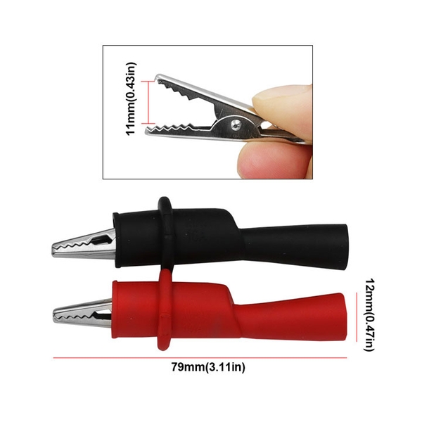 Bộ 2 Đầu Chuyển Que Đo Đồng Hồ Sang Kẹp Cá Sấu 1000V/20A