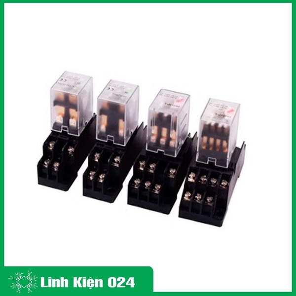 Relay Trung Gian 380V Kèm Đế 8P 10A