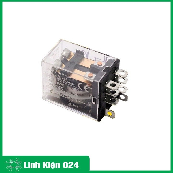 Relay Trung Gian 380V Kèm Đế 8P 10A