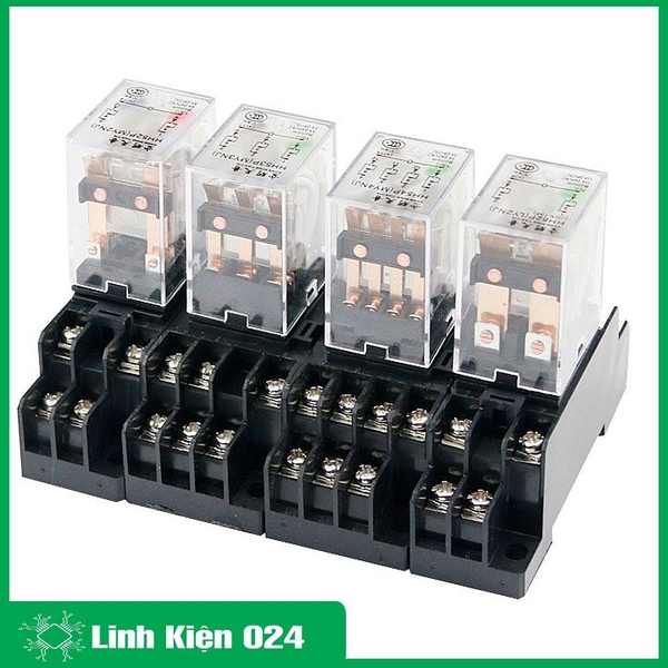 Relay Trung Gian 380V Kèm Đế 8P 10A