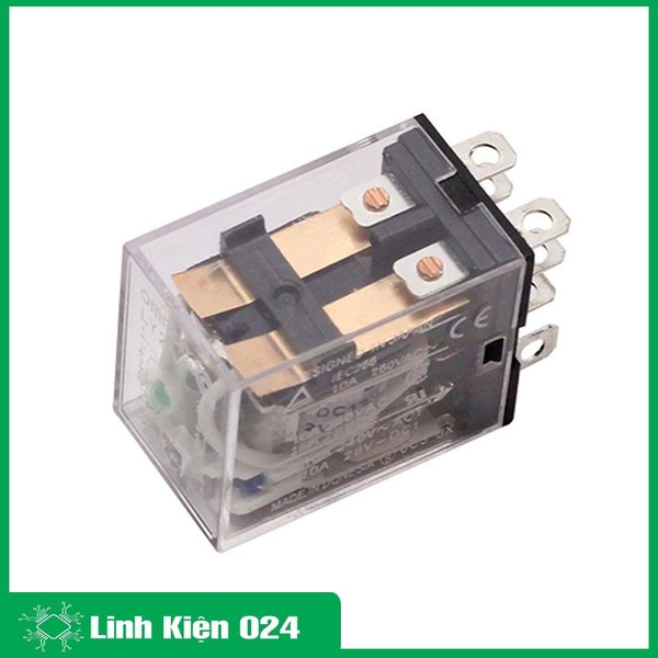 Relay Trung Gian 380V Kèm Đế 8P 10A