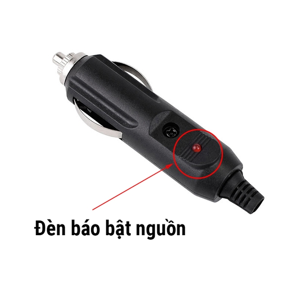 Tẩu Điện 12V Lấy Nguồn Điện Ô Tô Có Đèn Báo