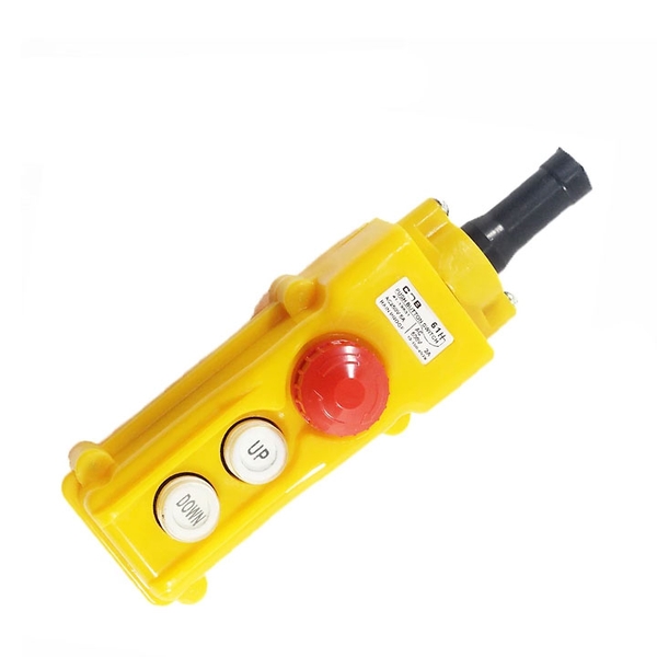 Tay Điều Khiển Máy Tời COB 61H (Đảo Chiều Động Cơ) 2 Nút - Có Nút Dừng Khẩn Cấp