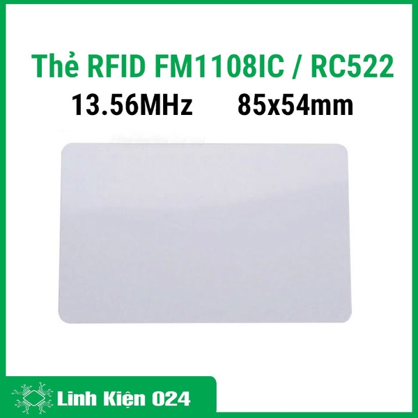 Thẻ RFID Trắng FM1108IC / RC522 13.56Mhz (K3A11-2)
