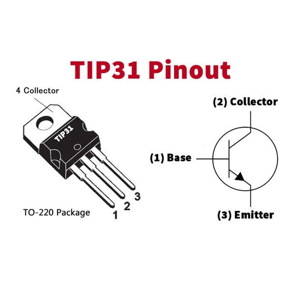 TIP31C TO-220 3A/100V NPN Darlington Transistor (K9E4)