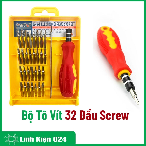 Bộ Tô Vít 32 Đầu Screw ( Tặng 1 Kẹp Linh Kiện Cong )