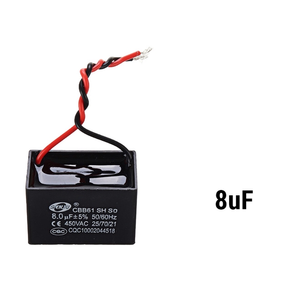 Tụ Quạt 8uF-10uF Dây SENJU CBB61 Loại Tốt