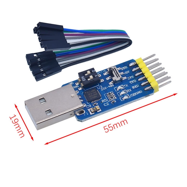 USB Giao Tiếp Từ Com CP2102 Sang TTL RS232/485 3V3 / 5V V2 (K3B2)