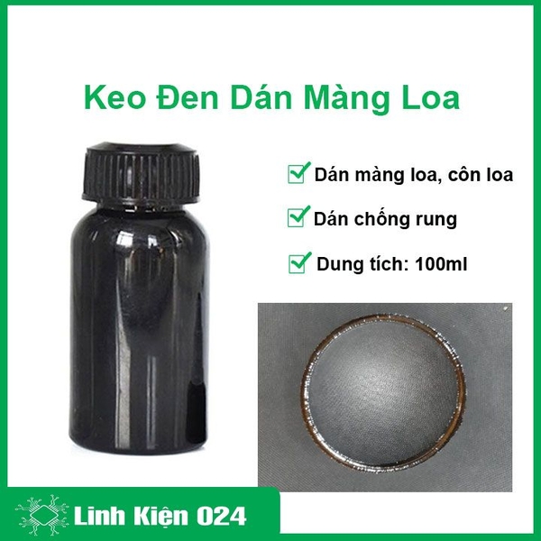 Keo WD2008 Đen Chuyên Dụng Dán Màng, Gân Loa , Côn, Nhện Loa 100ml Khô Nhanh Hàng Chính Hãng Thượng Hải Kangda Wanda