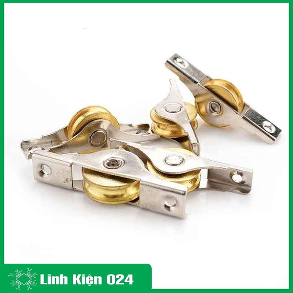 Bánh Xe Ròng Rọc, Con Lăn Trượt Cửa Tủ, Cửa Nhà ,Cửa Lùa Bằng Đồng Nguyên Chất