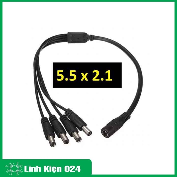 Dây Chia Nguồn DC 1 Ra 4 5.5x2.1