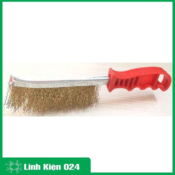 Bàn Chải Đánh Gỉ Sắt Cầm Tay Chổi Cước Thép Mạ Đồng (Cầm Siêu Chắc )