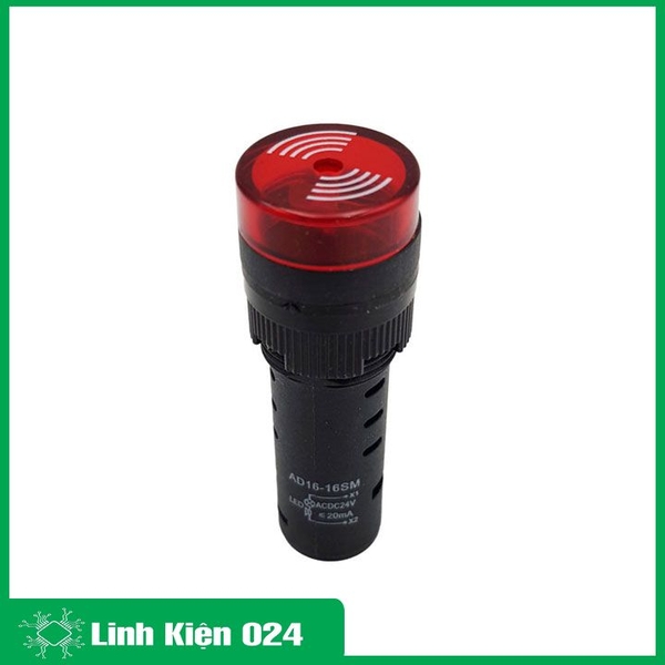 Đèn Báo Nguồn Có Còi AD16-16SM 24VDC