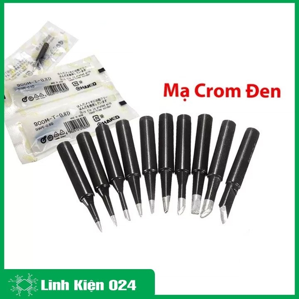 Mũi Hàn 900M Cho Máy Hàn 936/937 906 908 Loại Zin Màu Đen