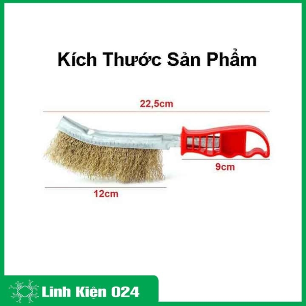 Bàn Chải Đánh Gỉ Sắt Cầm Tay Chổi Cước Thép Mạ Đồng (Cầm Siêu Chắc )
