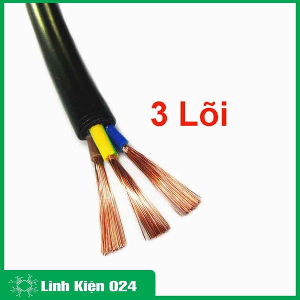 Dây Điện Đen Tròn 0.3M 2 - 3 - 4 Lõi 0.3MM Chất Liệu Dây Đồng 100% Dây Điện Loại Tốt