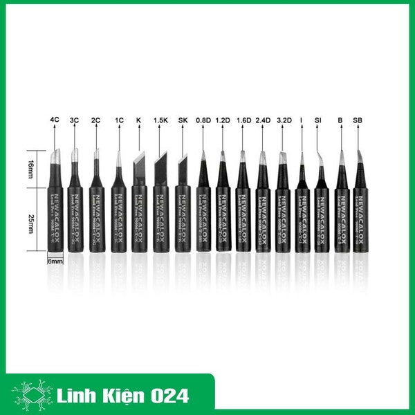 Mũi Hàn 900M Cho Máy Hàn 936/937 906 908 Loại Zin Màu Đen