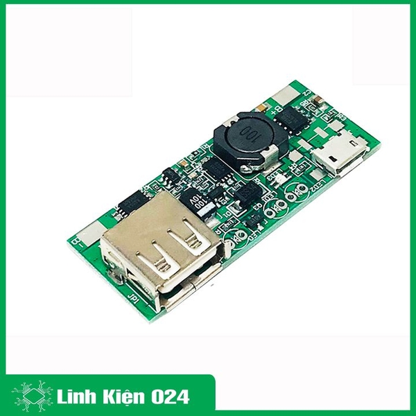 Mạch Sạc Pin Dự Phòng 5V 1A - Xanh Lá (K2A2)