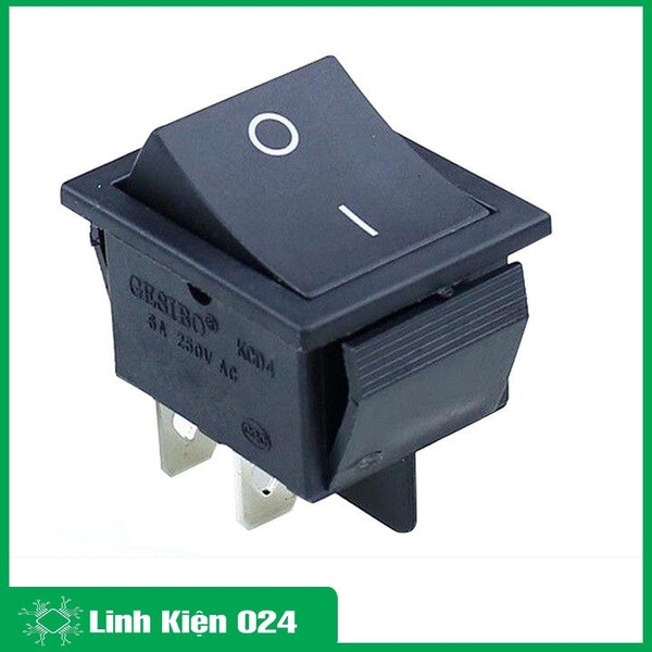 CÔNG TẮC BẬP BÊNH KCD5 - 6A/250V 4P 21x24mm (k1e18)