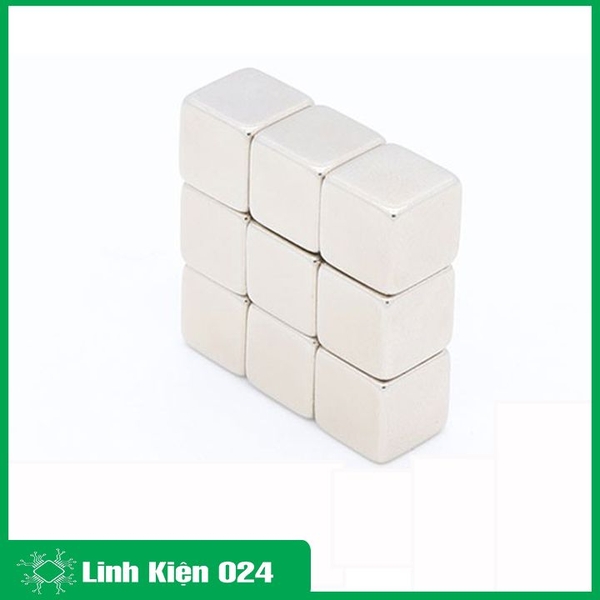 Bộ 10 Viên Nam Châm Đất Hiếm Vuông 4x4x4mm Siêu Từ Tính
