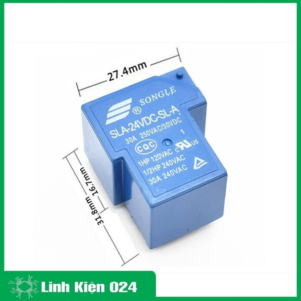 Công Tắc Chuyển Đổi - Relay Songle SLA 30A - 24V 6 Chân (K4F6)