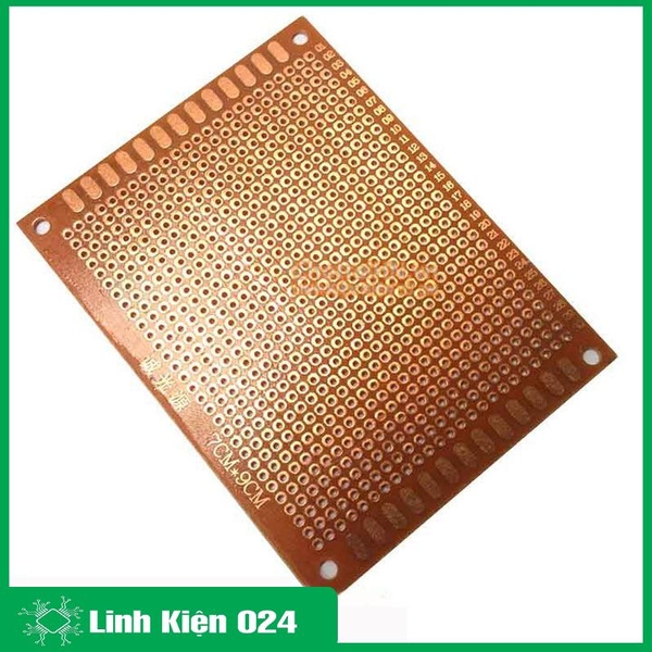 Phíp Đồng Lỗ - Bảng Mạch Đục Lỗ Sẵn PCB Nâu Kích Thước 7x9MM