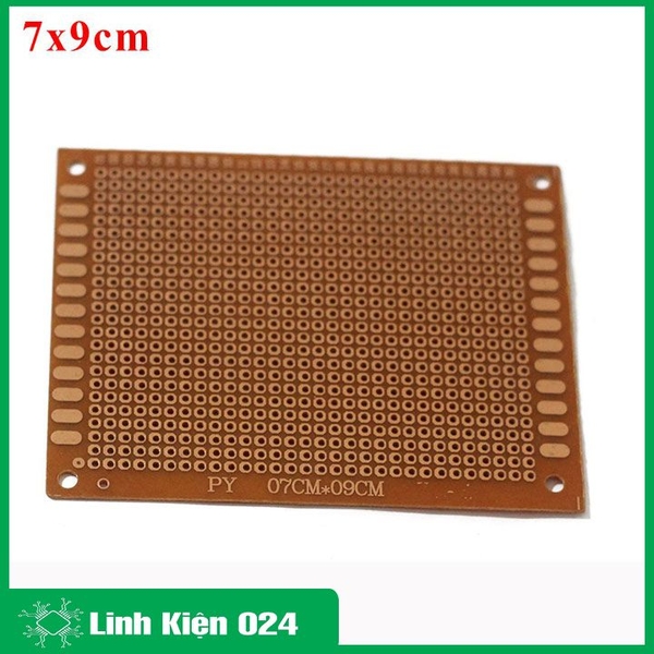 Phíp Đồng Lỗ - Bảng Mạch Đục Lỗ Sẵn PCB Nâu Kích Thước 7x9MM