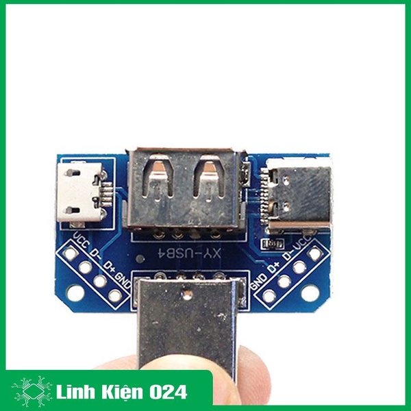 PCB Chuyển Đổi USB A Đực Sang USB Cái-USB Micro-Type C (K2G14)