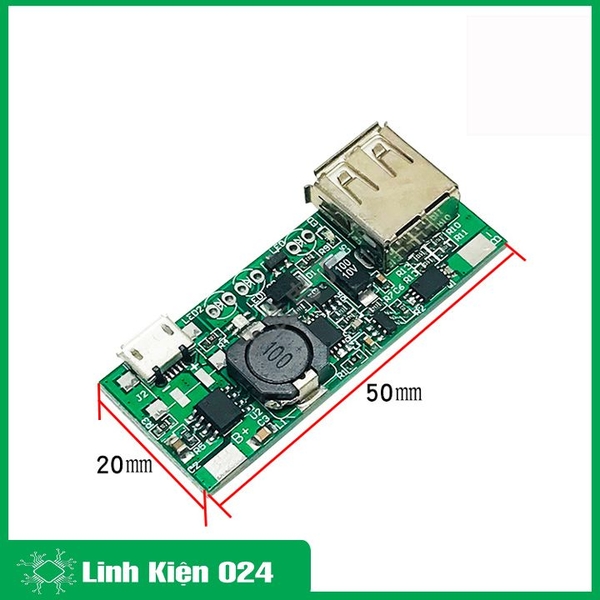 Mạch Sạc Pin Dự Phòng 5V 1A - Xanh Lá (K2A2)