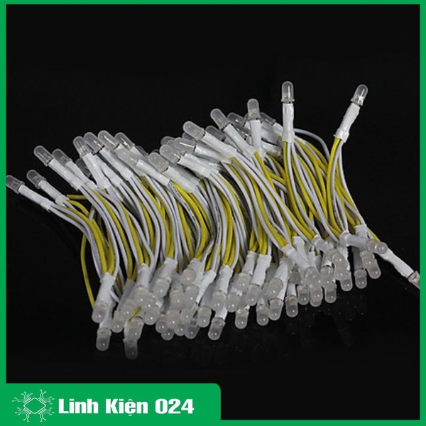 Cuộn 100 Bóng Led Liền Dây Ø5mm Đủ Màu